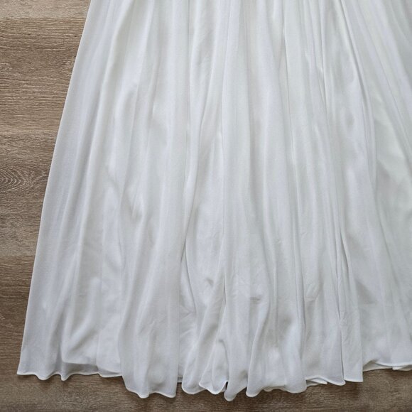 Amsale Custom Bridal Dress Chiffon Wedding Gown Floor-Length Sz 4 New with Tags - Picture 11 of 16